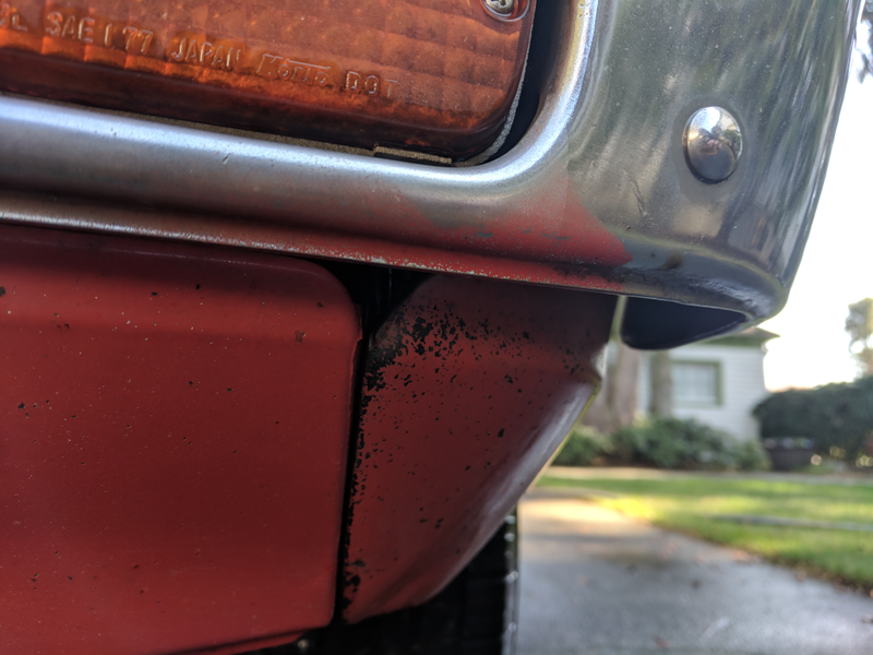 Overspray and missing paint.